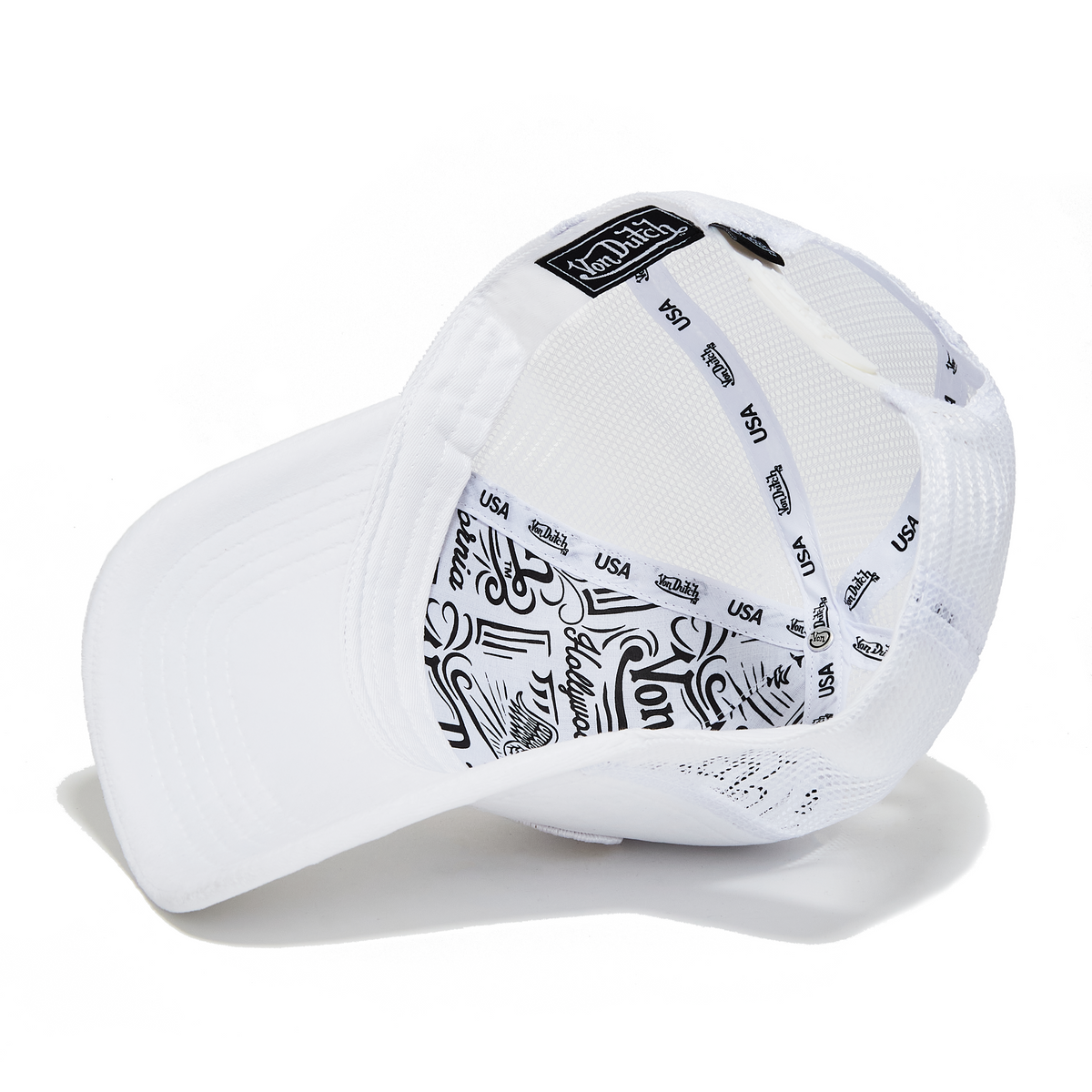 Von Dutch Triple White Velvet Trucker Hat