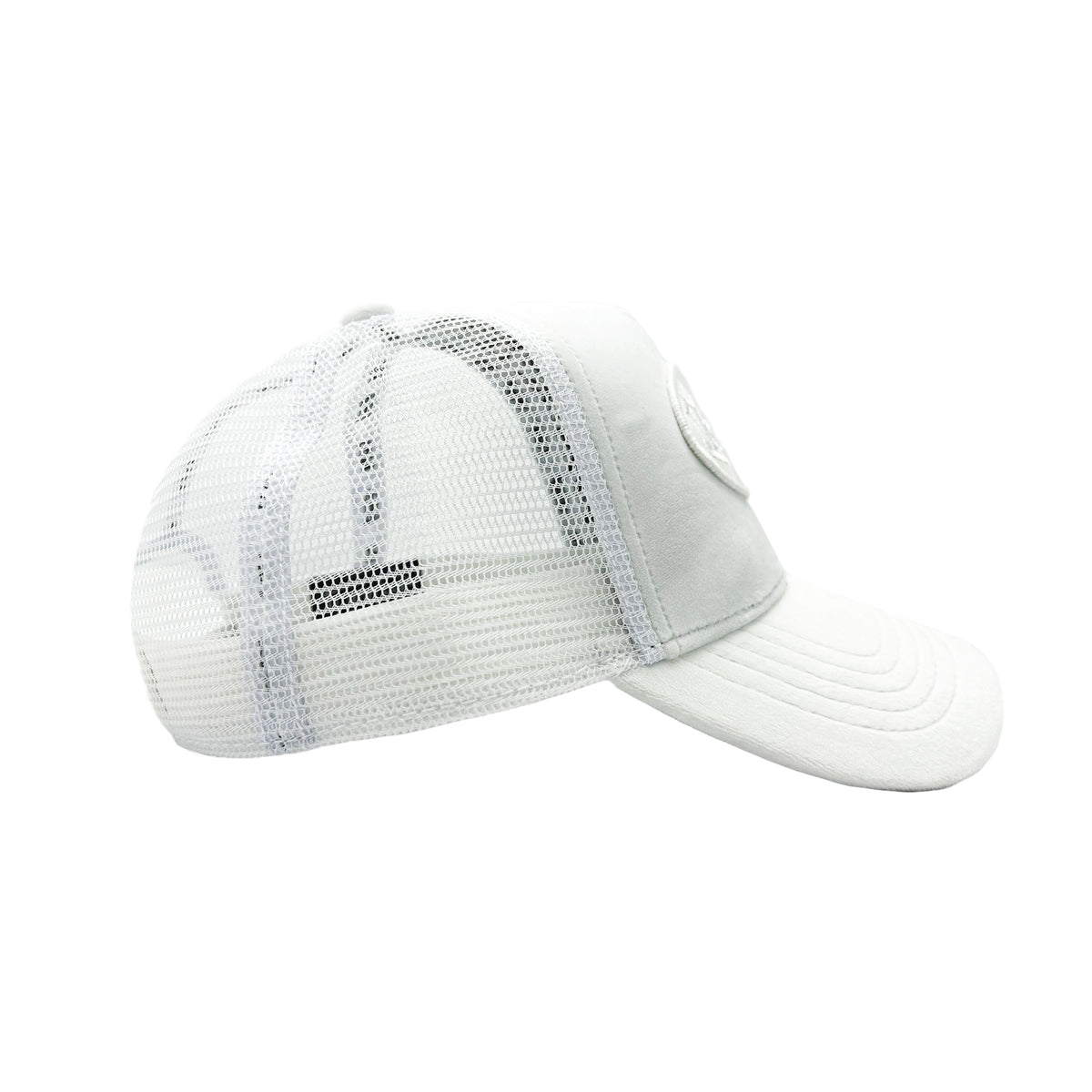 Von Dutch Triple White Velvet Trucker Hat