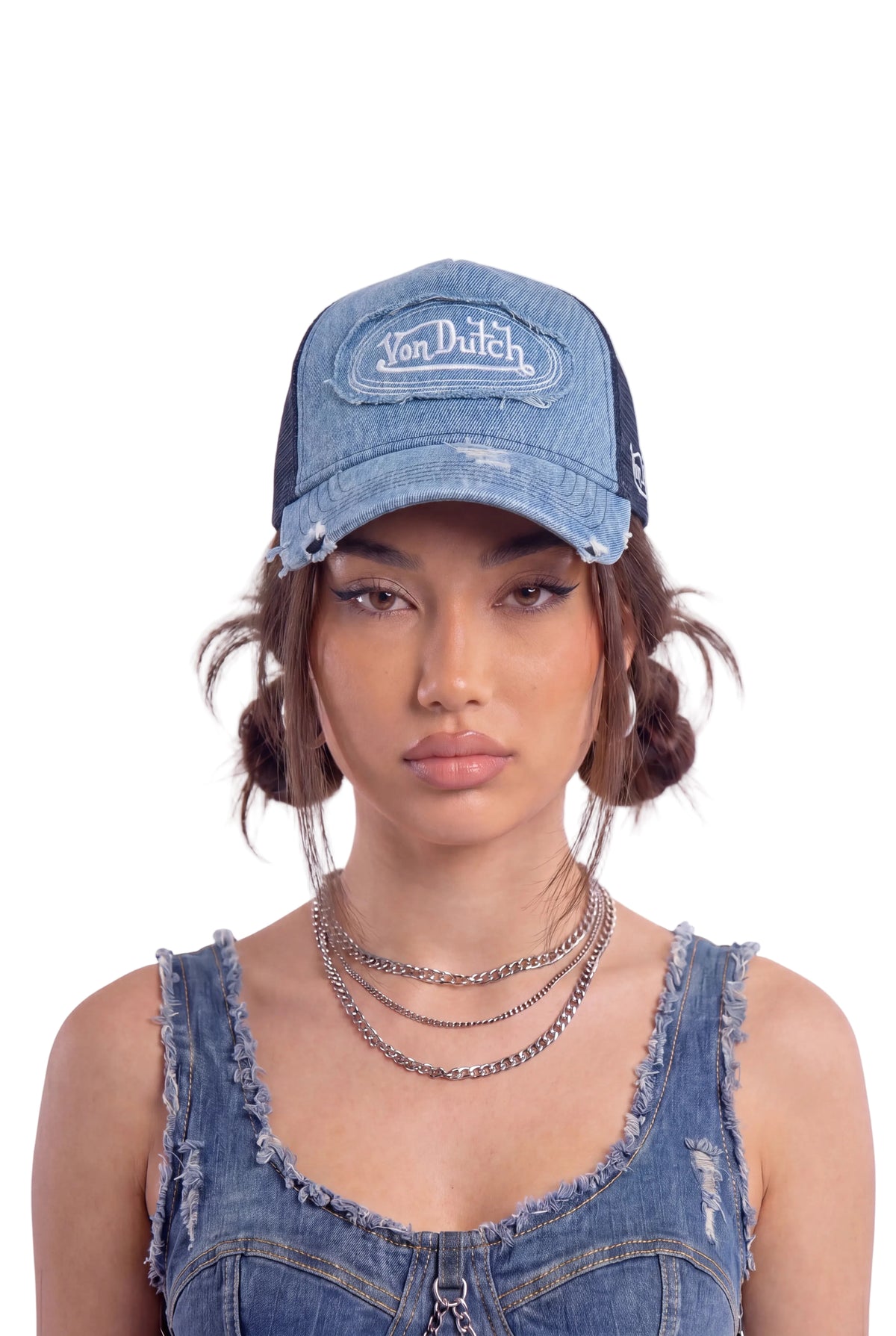 Blue Von Denim Trucker Hat