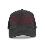 Black with Red Rhinestones