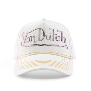 White with Purple Rhinestones