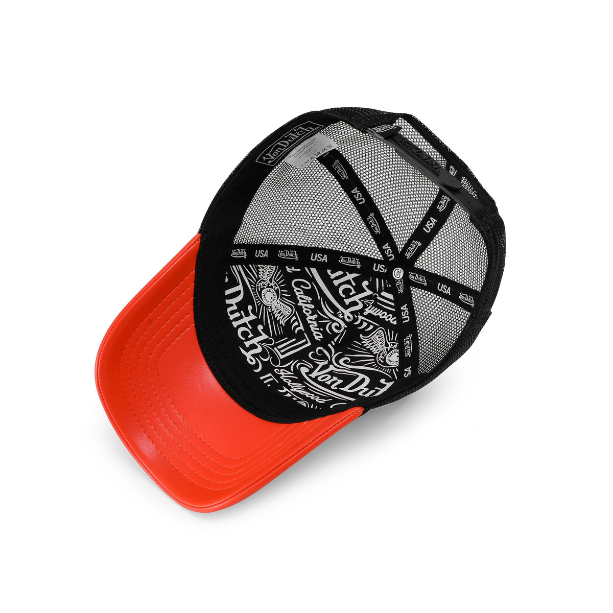 Vegan Pony Hair Trucker Hat -Orange Cow Print