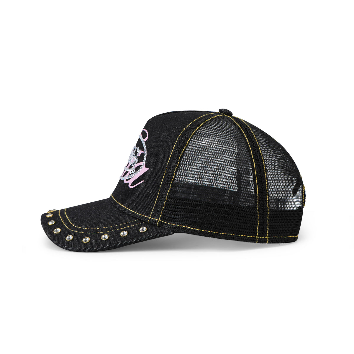 I.AM.GIA X VON DUTCH BLACK DENIM TRUCKER HAT